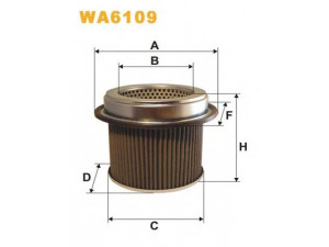 WIX FILTERS WA6109 oro filtras 
 Techninės priežiūros dalys -> Techninės priežiūros intervalai
491, MD620039, ME620039, MZ311787