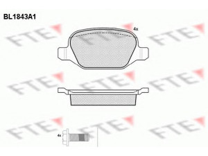 FTE BL1843A1 stabdžių trinkelių rinkinys, diskinis stabdys 
 Techninės priežiūros dalys -> Papildomas remontas
71770991, 77362275, 77362675, 77363341