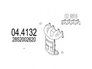 MTS 04.4132 katalizatoriaus keitiklis 
 Išmetimo sistema -> Katalizatoriaus keitiklis
2852002620