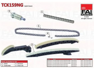 FAI AutoParts TCK159NG pavaros grandinės komplektas 
 Variklis -> Variklio uždegimo laiko reguliavimo kontrolė -> Sinchronizavimo grandinė/įtempiklis/kreiptuvas -> Pavaros grandinės komplektas
6400500211S1