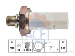 FACET 7.0136 alyvos slėgio jungiklis 
 Variklis -> Variklio elektra
037 919 081 B, 037 919 081 B, 06A 919 081 B