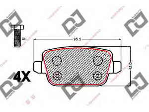 DJ PARTS BP2140 stabdžių trinkelių rinkinys, diskinis stabdys 
 Techninės priežiūros dalys -> Papildomas remontas
1439867, 1477803