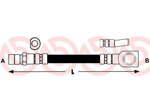 BREMBO T 59 007 stabdžių žarnelė 
 Stabdžių sistema -> Stabdžių žarnelės
532343, 562343, 90010524, 90235567