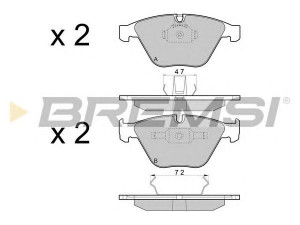 BREMSI BP3454 stabdžių trinkelių rinkinys, diskinis stabdys
34111763089, 34112283865, 34116753668