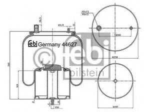 FEBI BILSTEIN 44627 dėklas, pneumatinė pakaba 
 Pakaba -> Pneumatinė pakaba
20735220, 21978490, 50 10 557 622