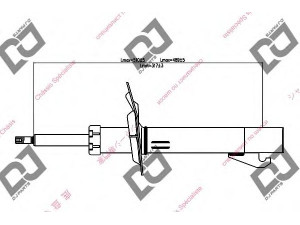 DJ PARTS DS1421GS amortizatorius 
 Pakaba -> Amortizatorius
8200222456, 8200222457, 8200278969