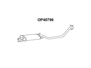 VENEPORTE OP40796 priekinis duslintuvas 
 Išmetimo sistema -> Duslintuvas
24422119, 5852272, 24422119, 5852272