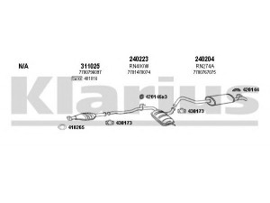KLARIUS 720325E išmetimo sistema 
 Išmetimo sistema -> Išmetimo sistema, visa