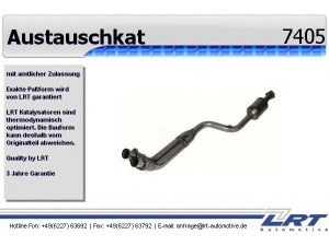 LRT 7405 katalizatoriaus keitiklis 
 Išmetimo sistema -> Katalizatoriaus keitiklis
124.490.99.19
