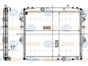 HELLA 8MK 376 701-091 radiatorius, variklio aušinimas