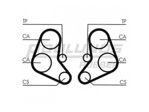 ROULUNDS RUBBER RR1463 paskirstymo diržas 
 Techninės priežiūros dalys -> Papildomas remontas
46129443
