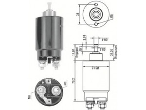 MAGNETI MARELLI 940113050263 solenoidinis jungiklis, starteris
E90F11000AA