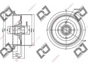 DJ PARTS BR1059 stabdžių būgnas 
 Stabdžių sistema -> Būgninis stabdys -> Stabdžių būgnas
893501615