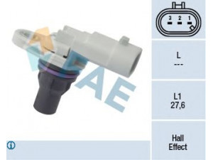 FAE 79171 RPM jutiklis, variklio valdymas; jutiklis, skirstomojo veleno padėtis 
 Elektros įranga -> Jutikliai
55216241, 46798365, 55201874, 1547994