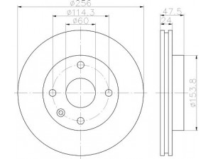 MINTEX MDC1483 stabdžių diskas 
 Stabdžių sistema -> Diskinis stabdys -> Stabdžių diskas
96264591, 96328338