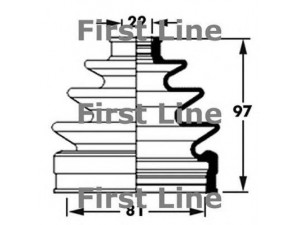FIRST LINE FCB2380 gofruotoji membrana, kardaninis velenas 
 Ratų pavara -> Gofruotoji membrana
44018ST3000