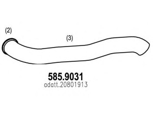 ASSO 585.9031 išleidimo kolektorius 
 Išmetimo sistema -> Išmetimo vamzdžiai
20801913