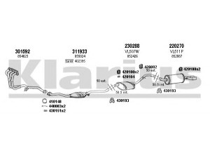 KLARIUS 391114E išmetimo sistema 
 Išmetimo sistema -> Išmetimo sistema, visa
