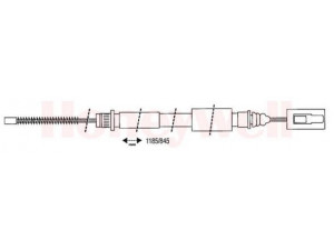 BENDIX 432405B trosas, stovėjimo stabdys 
 Stabdžių sistema -> Valdymo svirtys/trosai
6025000832