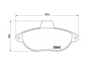 BREMBO P 23 072 stabdžių trinkelių rinkinys, diskinis stabdys 
 Techninės priežiūros dalys -> Papildomas remontas
9404251518, 425125, 425126, 425150