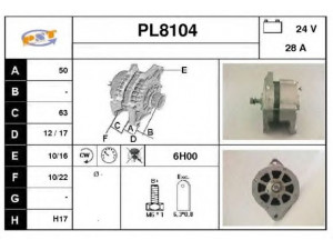 SNRA PL8104 kintamosios srovės generatorius