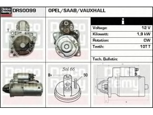 DELCO REMY DRS0099 starteris 
 Elektros įranga -> Starterio sistema -> Starteris
M1T30071, M1T30072, M1T30073, 55353857
