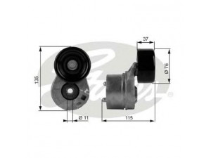GATES T38431 įtempiklio skriemulys, V formos rumbuotas diržas 
 Diržinė pavara -> V formos rumbuotas diržas/komplektas -> Įtempiklio skriemulys
1119954, 1333203, 1755162, YC1E6A228AF