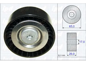 IPD 15-3824 kreipiantysis skriemulys, V formos rumbuotas diržas 
 Diržinė pavara -> V formos rumbuotas diržas/komplektas -> Laisvasis/kreipiamasis skriemulys
651 200 03 70