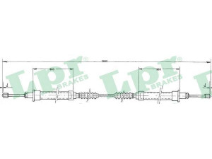 LPR C0523B trosas, stovėjimo stabdys 
 Stabdžių sistema -> Valdymo svirtys/trosai
1307963080, 4745G3, 1307963080