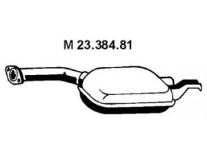 EBERSPÄCHER 23.384.81 vidurinis duslintuvas 
 Išmetimo sistema -> Duslintuvas
124 490 08 15, 124 490 26 21, 124 491 17 00