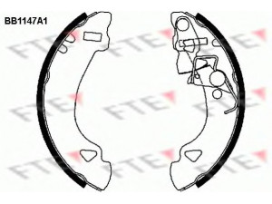 FTE BB1147A1 stabdžių trinkelių komplektas 
 Techninės priežiūros dalys -> Papildomas remontas
77362291, 77362293, 9945371, 9945640