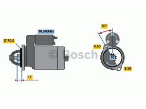 BOSCH 0 986 018 180 starteris 
 Elektros įranga -> Starterio sistema -> Starteris
005 151 16 01, 005 151 16 01 80