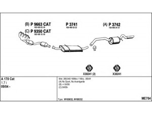 FENNO ME704 išmetimo sistema 
 Išmetimo sistema -> Išmetimo sistema, visa