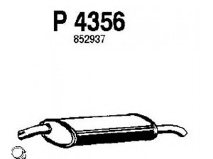 FENNO P4356 galinis duslintuvas 
 Išmetimo sistema -> Duslintuvas
852222, 852223, 852937