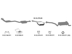 EBERSPÄCHER 232009 išmetimo sistema 
 Išmetimo sistema -> Išmetimo sistema, visa