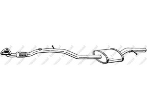 BOSAL 284-527 vidurinis duslintuvas 
 Išmetimo sistema -> Duslintuvas
13204577, 24430563, 58 52 150, 58 52 480