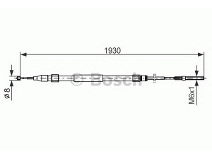 BOSCH 1 987 477 821 trosas, stovėjimo stabdys 
 Stabdžių sistema -> Valdymo svirtys/trosai
34 41 6 751 843