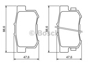 BOSCH 0 986 494 233 stabdžių trinkelių rinkinys, diskinis stabdys 
 Techninės priežiūros dalys -> Papildomas remontas
43022-S9A-010, 43022-S9A-E00, 43022-SJF-E00