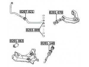 ASVA 0201-140 valdymo svirties/išilginių svirčių įvorė 
 Ašies montavimas/vairavimo mechanizmas/ratai -> Valdymo svirtis/pasukamosios svirties sujungimas -> Montavimas/sutvirtinimas
54476-01W00