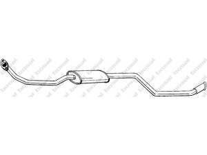 BOSAL 289-651 vidurinis duslintuvas 
 Išmetimo sistema -> Duslintuvas
9604.1785, 9614.5070