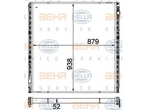 HELLA 8MK 376 750-591 žemos temperatūros radiat., tarpinis suslėgto oro aušintuvas 
 Variklis -> Oro tiekimas -> Įkrovos agregatas (turbo/superįkrova) -> Žemos temperatūros radiatorius
81.06101-0072
