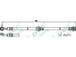 APEC braking HOS3576 stabdžių žarnelė 
 Stabdžių sistema -> Stabdžių žarnelės
462108H300, 462108H30A