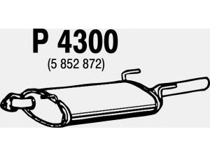 FENNO P4300 galinis duslintuvas 
 Išmetimo sistema -> Duslintuvas
(5852872)