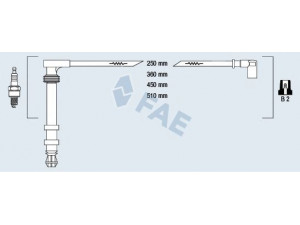 FAE 86050 uždegimo laido komplektas 
 Kibirkšties / kaitinamasis uždegimas -> Uždegimo laidai/jungtys
46413088