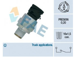 FAE 18116 alyvos slėgio jungiklis 
 Variklis -> Variklio elektra
20382509