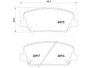 BREMBO P 30 065 stabdžių trinkelių rinkinys, diskinis stabdys 
 Techninės priežiūros dalys -> Papildomas remontas
581012VA70, 581012TA21, 581012TA61