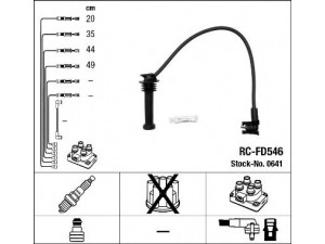 NGK 0641 uždegimo laido komplektas 
 Kibirkšties / kaitinamasis uždegimas -> Uždegimo laidai/jungtys
1012436, 1063615, A950X-12280-LB