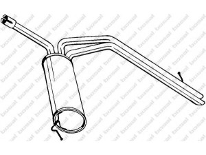 BOSAL 281-795 galinis duslintuvas 
 Išmetimo sistema -> Duslintuvas
82002-10920, 82003-11517, 44 12 794