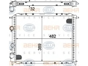 HELLA 8MK 376 717-794 radiatorius, variklio aušinimas 
 Aušinimo sistema -> Radiatorius/alyvos aušintuvas -> Radiatorius/dalys
77 00 836 304, 77 01 352 904