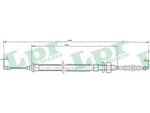 LPR C0111B trosas, stovėjimo stabdys 
 Stabdžių sistema -> Valdymo svirtys/trosai
4745G6, 96121652, 4745G6, 4745G6